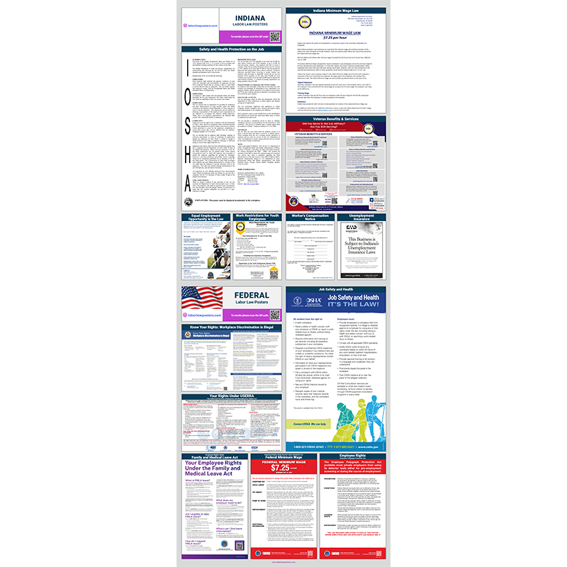 Indiana Labor Law Posters | Meets State & Federal Requirements ...