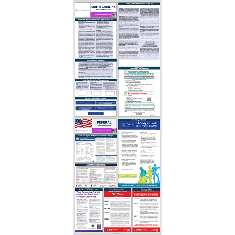 South Carolina Labor Law Posters | Meets State & Federal Requirements ...