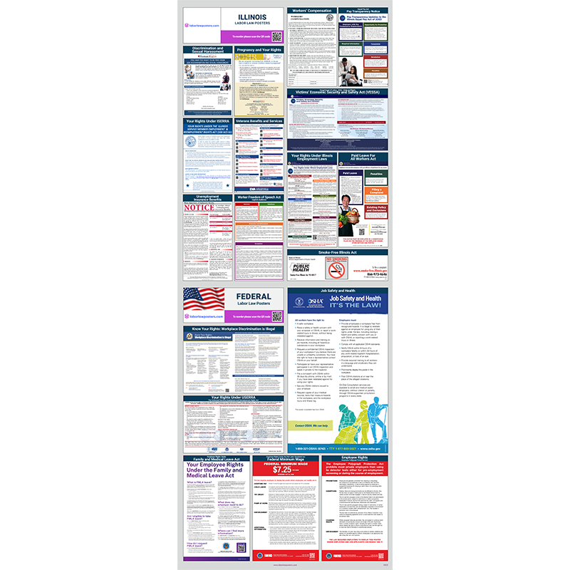 Illinois and Federal English All-in-One Labor Law Poster