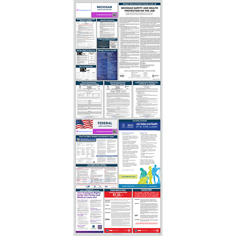 Michigan and Federal English All-in-One Labor Law Poster